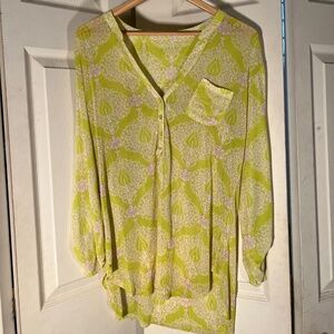 Green Patterned Top Size 2XL